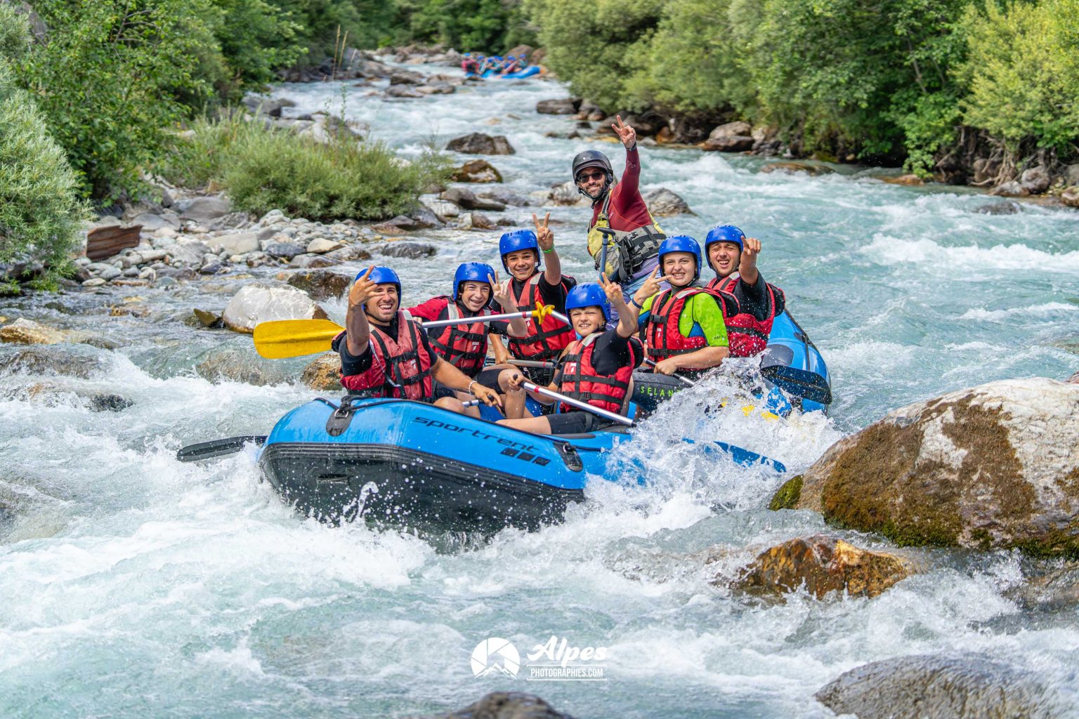 rafting sur la Guisane à Serre Chevalier avec Rivières Evasion